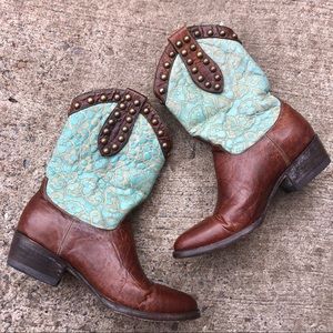 Vintage leather studded Old Gringo cowgirl boots